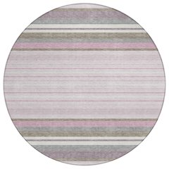 Machine Washable Indoor/Outdoor Chantille ACN2330 Pink 8' x 8' Round Rug
