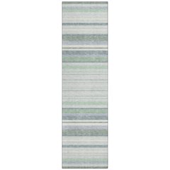 Machine Washable Indoor/Outdoor Chantille ACN2330 Green 2'3" x 7'6" Runner Rug