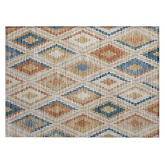 Machine Washable Indoor/Outdoor Chantille ACN2331 Brown 1'8" x 2'6" Rug