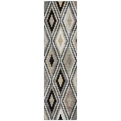 Machine Washable Indoor/Outdoor Chantille ACN2331 Black 2'3" x 7'6" Runner Rug