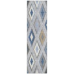 Machine Washable Indoor/Outdoor Chantille ACN2331 Blue 2'3" x 7'6" Runner Rug