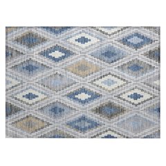 Machine Washable Indoor/Outdoor Chantille ACN2331 Blue 1'8" x 2'6" Rug