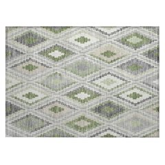 Machine Washable Indoor/Outdoor Chantille ACN2331 Green 1'8" x 2'6" Rug