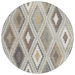 Machine Washable Indoor/Outdoor Chantille ACN2331 Brown 8' x 8' Round Rug