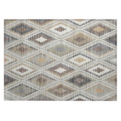 Machine Washable Indoor/Outdoor Chantille ACN2331 Brown 1'8" x 2'6" Rug