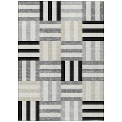 Machine Washable Indoor/Outdoor Chantille ACN2332 Black 2'6" x 3'10" Rug