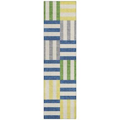 Machine Washable Indoor/Outdoor Chantille ACN2332 Blue 2'3" x 7'6" Runner Rug