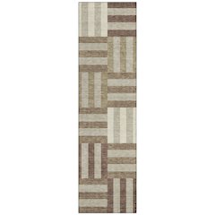 Machine Washable Indoor/Outdoor Chantille ACN2332 Brown 2'3" x 7'6" Runner Rug