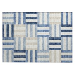 Machine Washable Indoor/Outdoor Chantille ACN2332 Blue 1'8" x 2'6" Rug