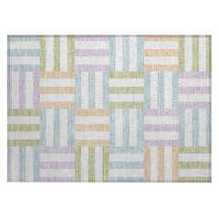 Machine Washable Indoor/Outdoor Chantille ACN2332 Ivory 1'8" x 2'6" Rug