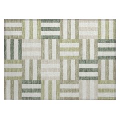 Machine Washable Indoor/Outdoor Chantille ACN2332 Green 1'8" x 2'6" Rug