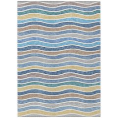 Machine Washable Indoor/Outdoor Chantille ACN2333 Blue 2'6" x 3'10" Rug
