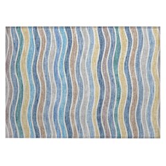 Machine Washable Indoor/Outdoor Chantille ACN2333 Blue 1'8" x 2'6" Rug