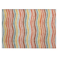 Machine Washable Indoor/Outdoor Chantille ACN2333 Orange 1'8" x 2'6" Rug