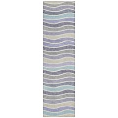 Machine Washable Indoor/Outdoor Chantille ACN2333 Purple 2'3" x 7'6" Runner Rug