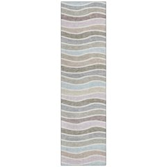 Machine Washable Indoor/Outdoor Chantille ACN2333 Brown 2'3" x 7'6" Runner Rug