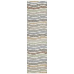 Machine Washable Indoor/Outdoor Chantille ACN2333 Brown 2'3" x 7'6" Runner Rug