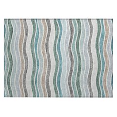 Machine Washable Indoor/Outdoor Chantille ACN2333 Teal 1'8" x 2'6" Rug