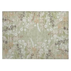 Machine Washable Indoor/Outdoor Chantille ACN2334 Green 1'8" x 2'6" Rug