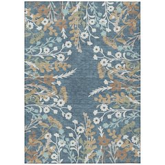 Machine Washable Indoor/Outdoor Chantille ACN2334 Blue 2'6" x 3'10" Rug