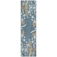 Machine Washable Indoor/Outdoor Chantille ACN2334 Blue 2'3" x 7'6" Runner Rug