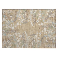 Machine Washable Indoor/Outdoor Chantille ACN2334 Gold 1'8" x 2'6" Rug