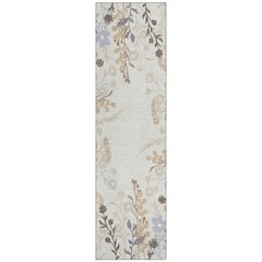 Machine Washable Indoor/Outdoor Chantille ACN2334 Ivory 2'3" x 7'6" Runner Rug
