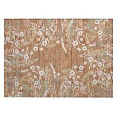 Machine Washable Indoor/Outdoor Chantille ACN2334 Orange 1'8" x 2'6" Rug