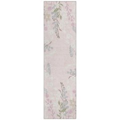 Machine Washable Indoor/Outdoor Chantille ACN2334 Pink 2'3" x 7'6" Runner Rug