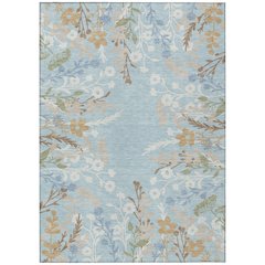 Machine Washable Indoor/Outdoor Chantille ACN2334 Blue 2'6" x 3'10" Rug