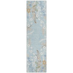 Machine Washable Indoor/Outdoor Chantille ACN2334 Blue 2'3" x 7'6" Runner Rug