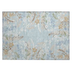 Machine Washable Indoor/Outdoor Chantille ACN2334 Blue 1'8" x 2'6" Rug