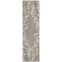 Machine Washable Indoor/Outdoor Chantille ACN2334 Brown 2'3" x 7'6" Runner Rug