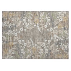 Machine Washable Indoor/Outdoor Chantille ACN2334 Brown 1'8" x 2'6" Rug