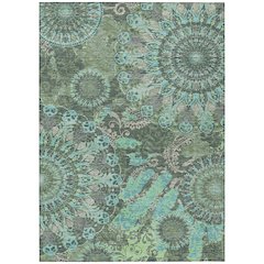 Machine Washable Indoor/Outdoor Chantille ACN2335 Green 2'6" x 3'10" Rug