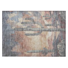 Machine Washable Indoor/Outdoor Chantille ACN2337 Orange 1'8" x 2'6" Rug