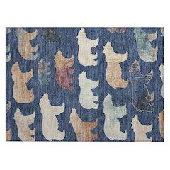 Machine Washable Indoor/Outdoor Chantille ACN2338 Blue 1'8" x 2'6" Rug