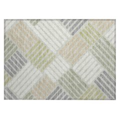 Machine Washable Indoor/Outdoor Chantille ACN2339 Green 1'8" x 2'6" Rug