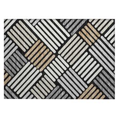 Machine Washable Indoor/Outdoor Chantille ACN2339 Black 1'8" x 2'6" Rug