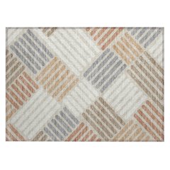 Machine Washable Indoor/Outdoor Chantille ACN2339 Orange 1'8" x 2'6" Rug