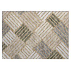 Machine Washable Indoor/Outdoor Chantille ACN2339 Gold 1'8" x 2'6" Rug