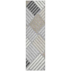 Machine Washable Indoor/Outdoor Chantille ACN2339 Gray 2'3" x 7'6" Runner Rug
