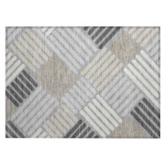Machine Washable Indoor/Outdoor Chantille ACN2339 Gray 1'8" x 2'6" Rug