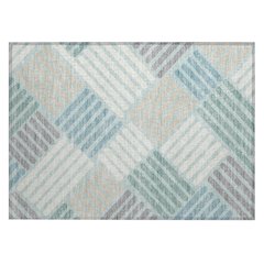 Machine Washable Indoor/Outdoor Chantille ACN2339 Blue 1'8" x 2'6" Rug