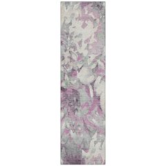 Machine Washable Indoor/Outdoor Chantille ACN2340 Pink 2'3" x 7'6" Runner Rug