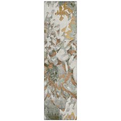 Machine Washable Indoor/Outdoor Chantille ACN2340 Orange 2'3" x 7'6" Runner Rug