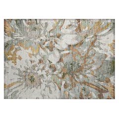 Machine Washable Indoor/Outdoor Chantille ACN2340 Orange 1'8" x 2'6" Rug