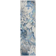 Machine Washable Indoor/Outdoor Chantille ACN2340 Blue 2'3" x 7'6" Runner Rug