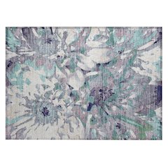 Machine Washable Indoor/Outdoor Chantille ACN2340 Purple 1'8" x 2'6" Rug