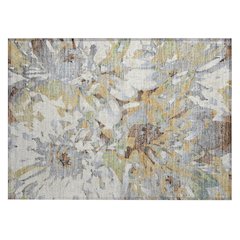 Machine Washable Indoor/Outdoor Chantille ACN2340 Gold 1'8" x 2'6" Rug
